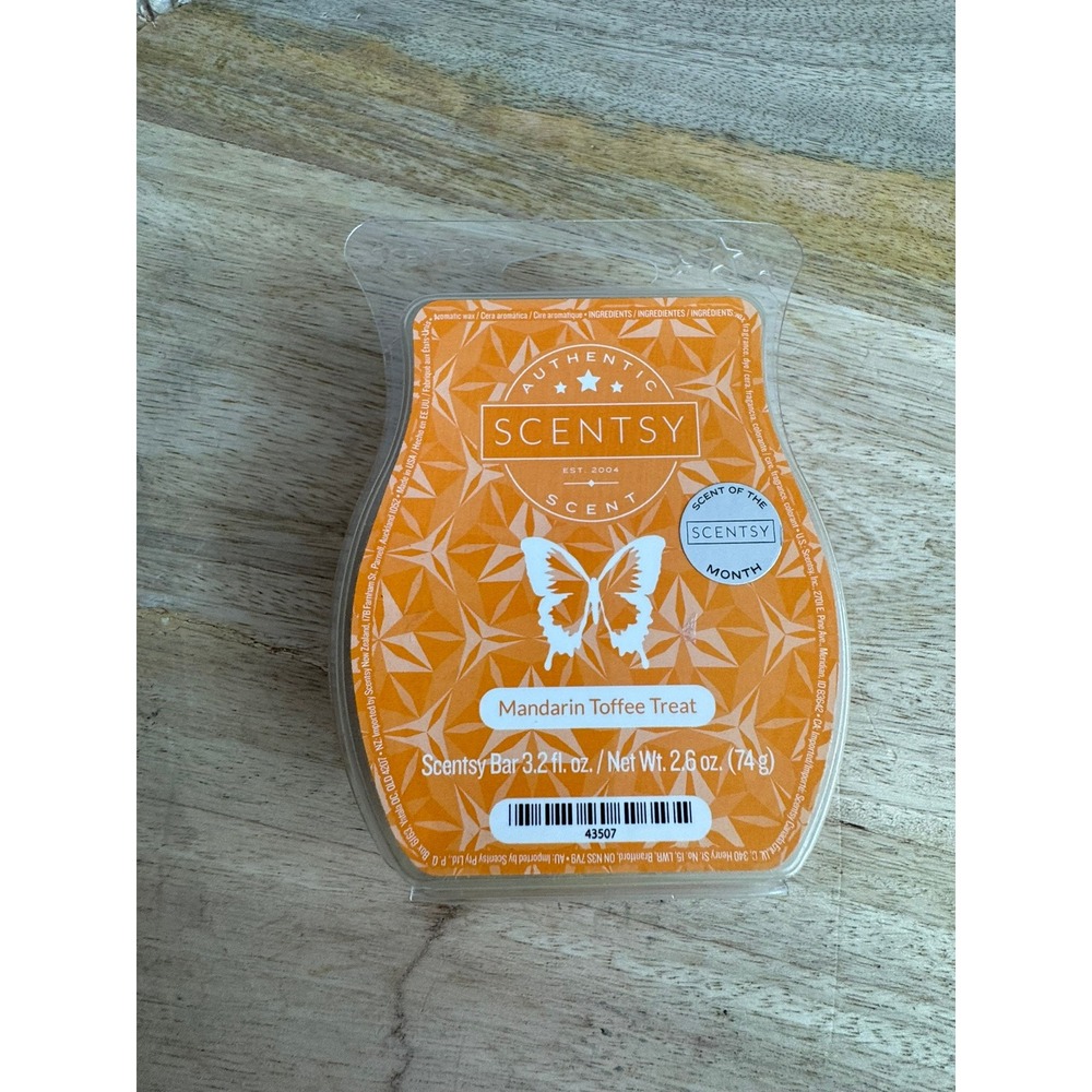 Scentsy Mandarin Toffee Treat Wax 2.6oz 8-Cube Scent of the Month Orange 43507‎